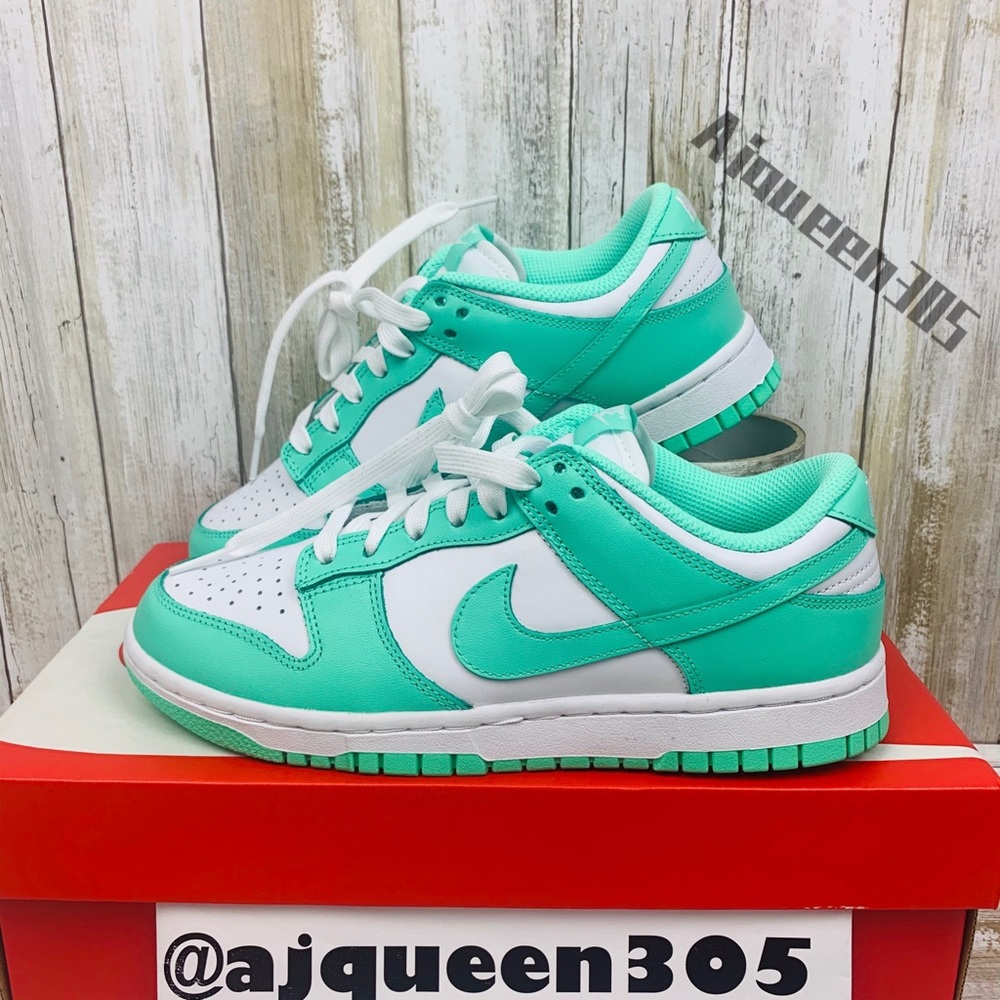 Nike Dunk Low White Green Glow W8